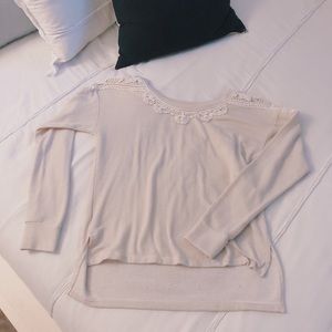 AMERICAN RAG SOFT LONG SLEEVE HIGH-LOW SWEATER